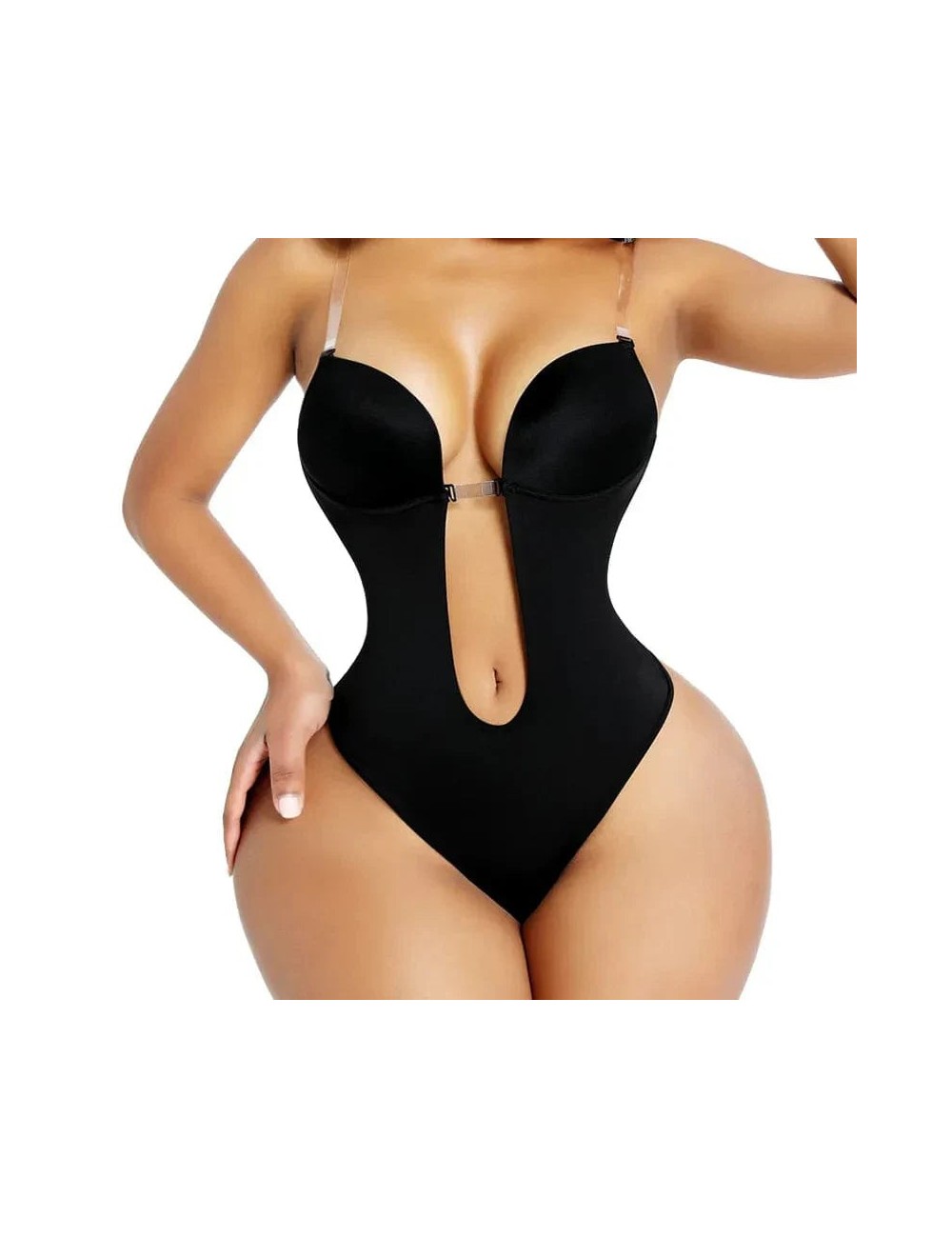 Body modelujące z dekoltem w serek