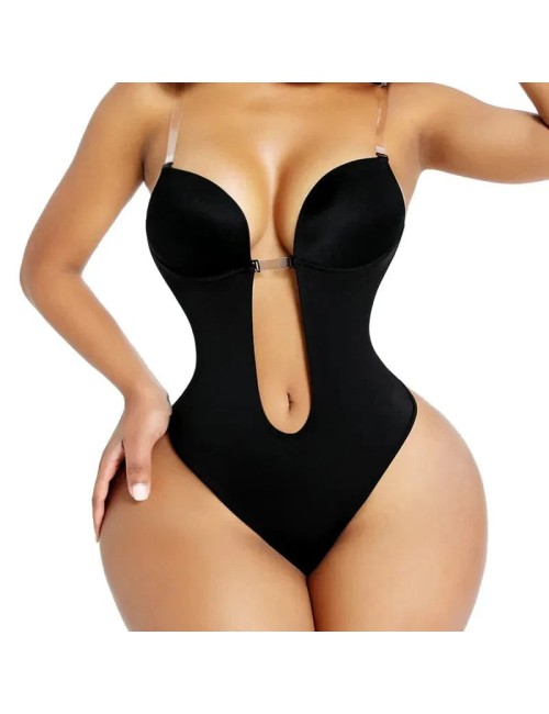 Body modelujące z dekoltem w serek