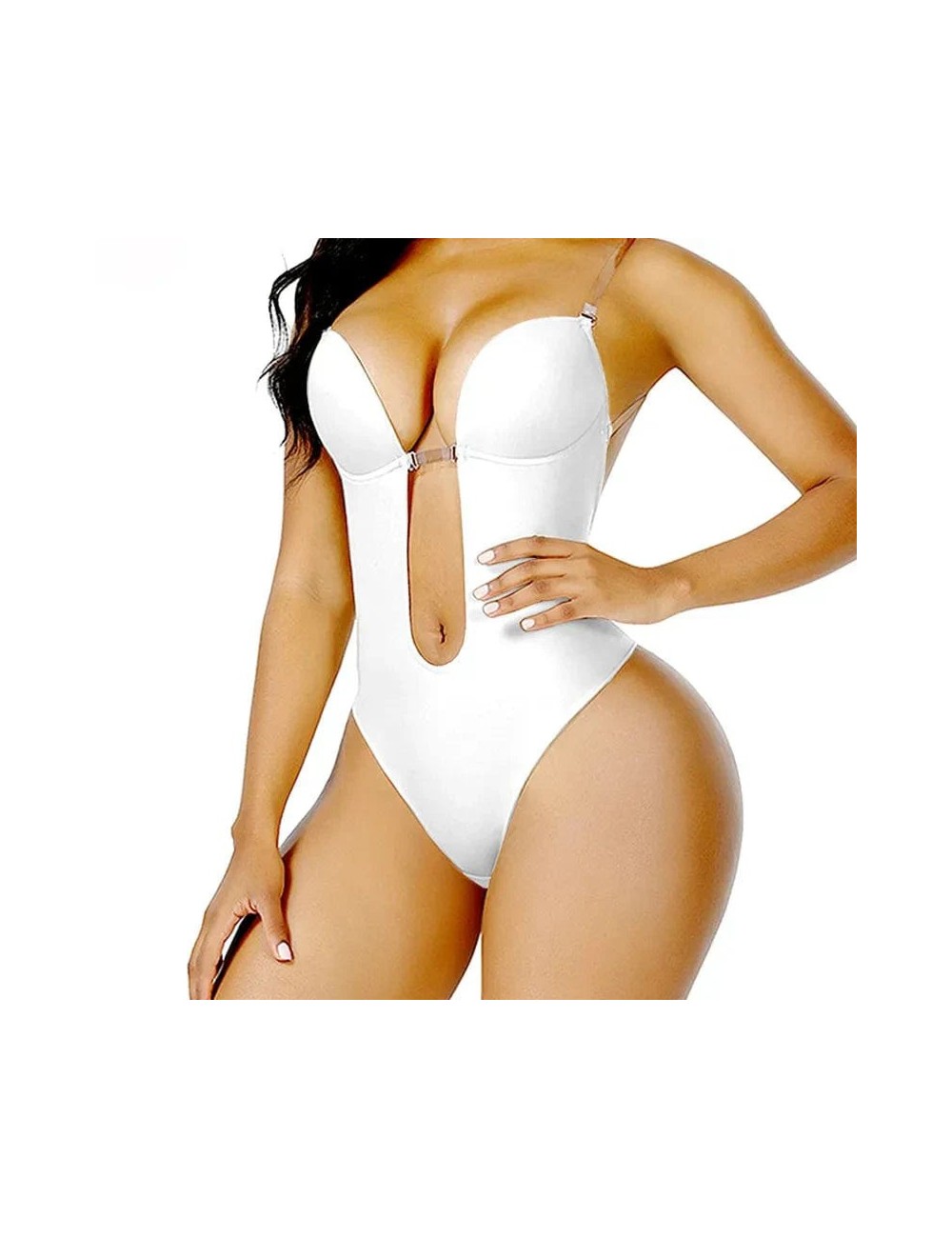 Body modelujące z dekoltem w serek