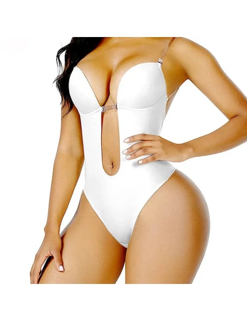 Body modelujące z dekoltem w serek
