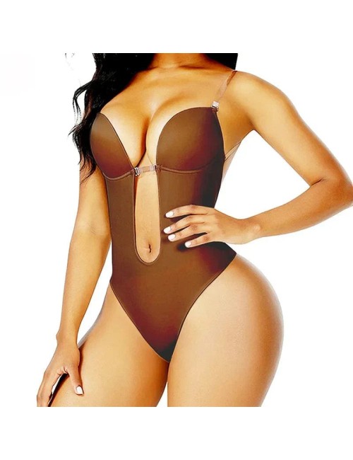 Body modelujące z dekoltem w serek