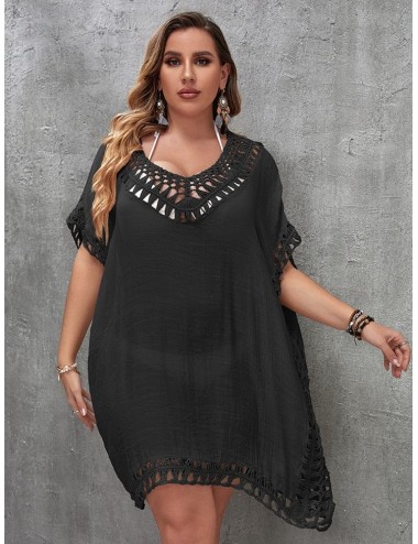 Suknia plażowa plus size z rozcięciem po boku