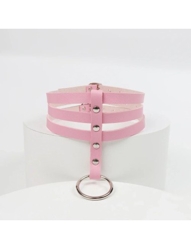 Choker w motywie harnessu z regulowanymi paskami