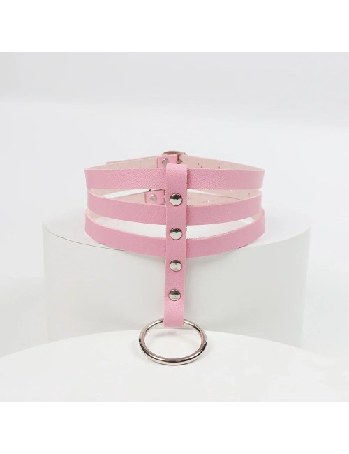 Choker w motywie harnessu z regulowanymi paskami