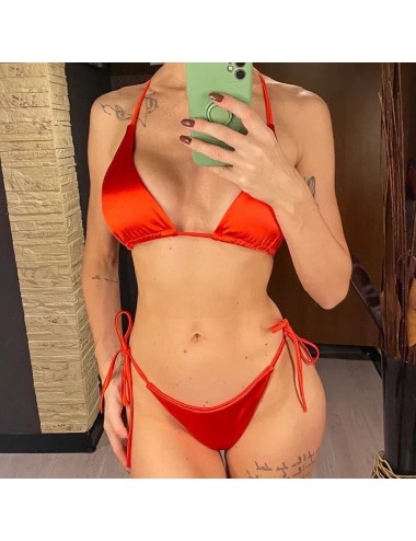 Bikini wiązane na biodrach i szyi