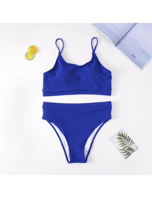 Dwuczęściowy strój kąpielowy plus size z regulowanymi ramiączkami