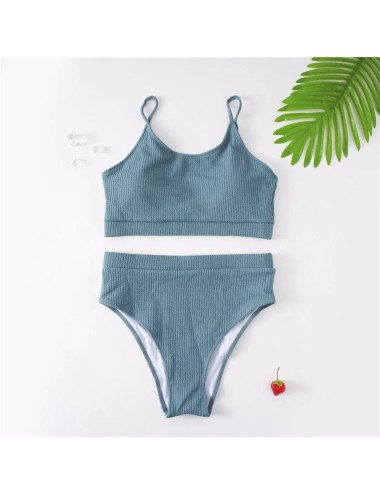Dwuczęściowy strój kąpielowy plus size z regulowanymi ramiączkami