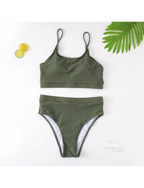 Dwuczęściowy strój kąpielowy plus size z regulowanymi ramiączkami