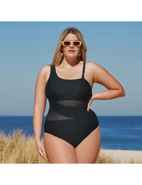 Strój kąpielowy plus size z asymetrycznym krojem