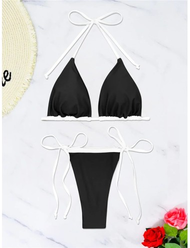 Dwuczęściowy strój kąpielowy z klasycznym wiązaniem bikini