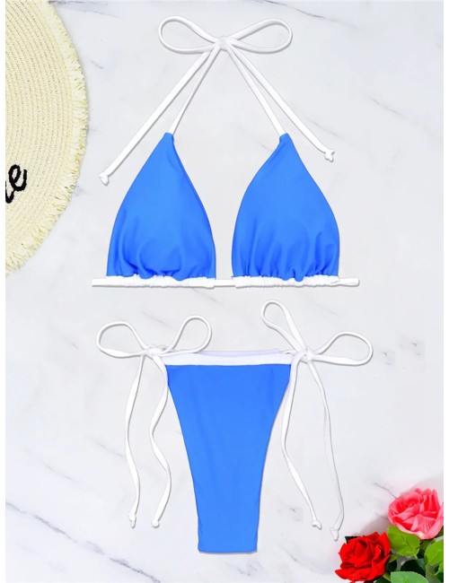 Dwuczęściowy strój kąpielowy z klasycznym wiązaniem bikini