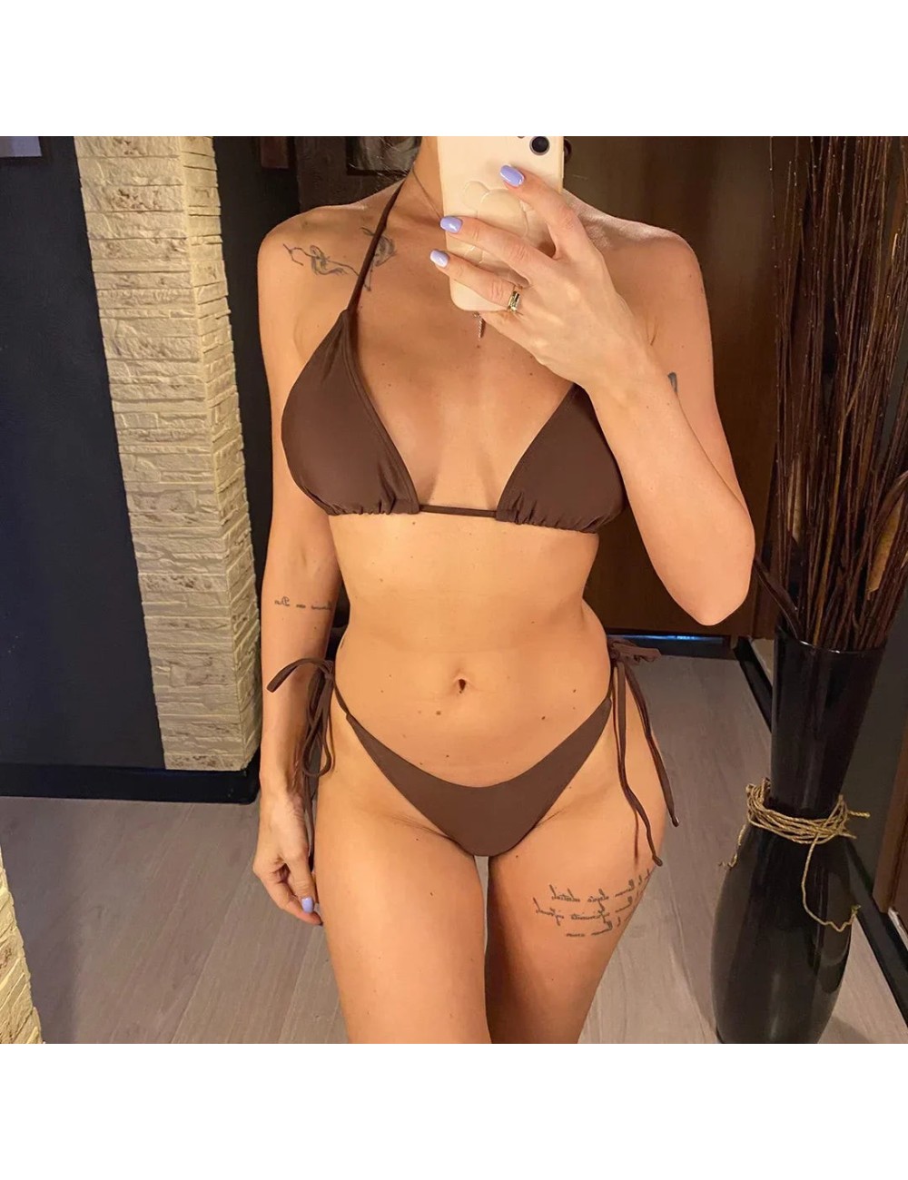 Bikini z regulowanymi trójkątnymi miseczkami