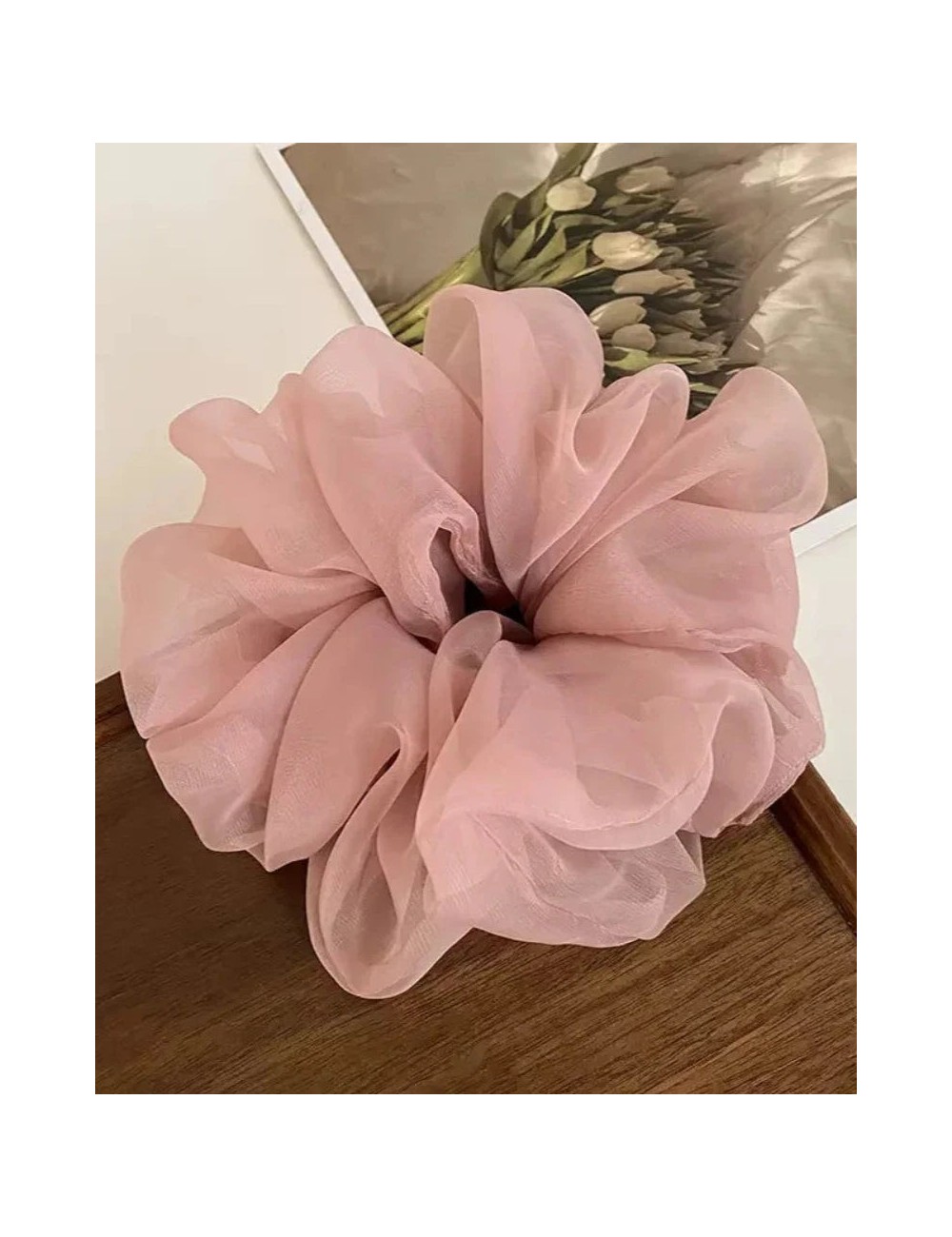 Szyfonowa gumka do włosów scrunchie