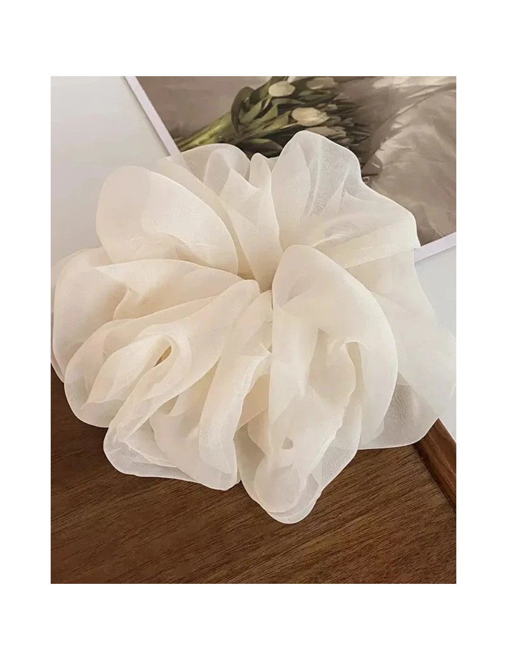 Szyfonowa gumka do włosów scrunchie