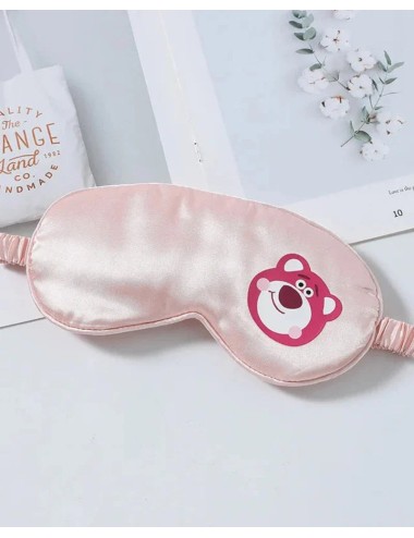 Satynowa opaska na oczy do spania z maskotką
