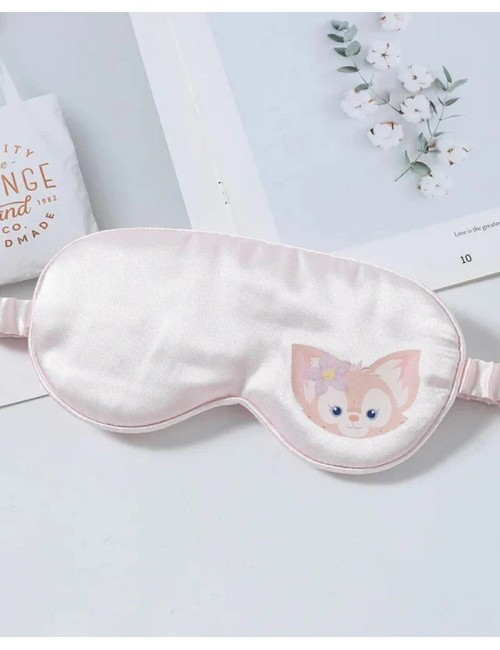 Satynowa opaska na oczy do spania z maskotką