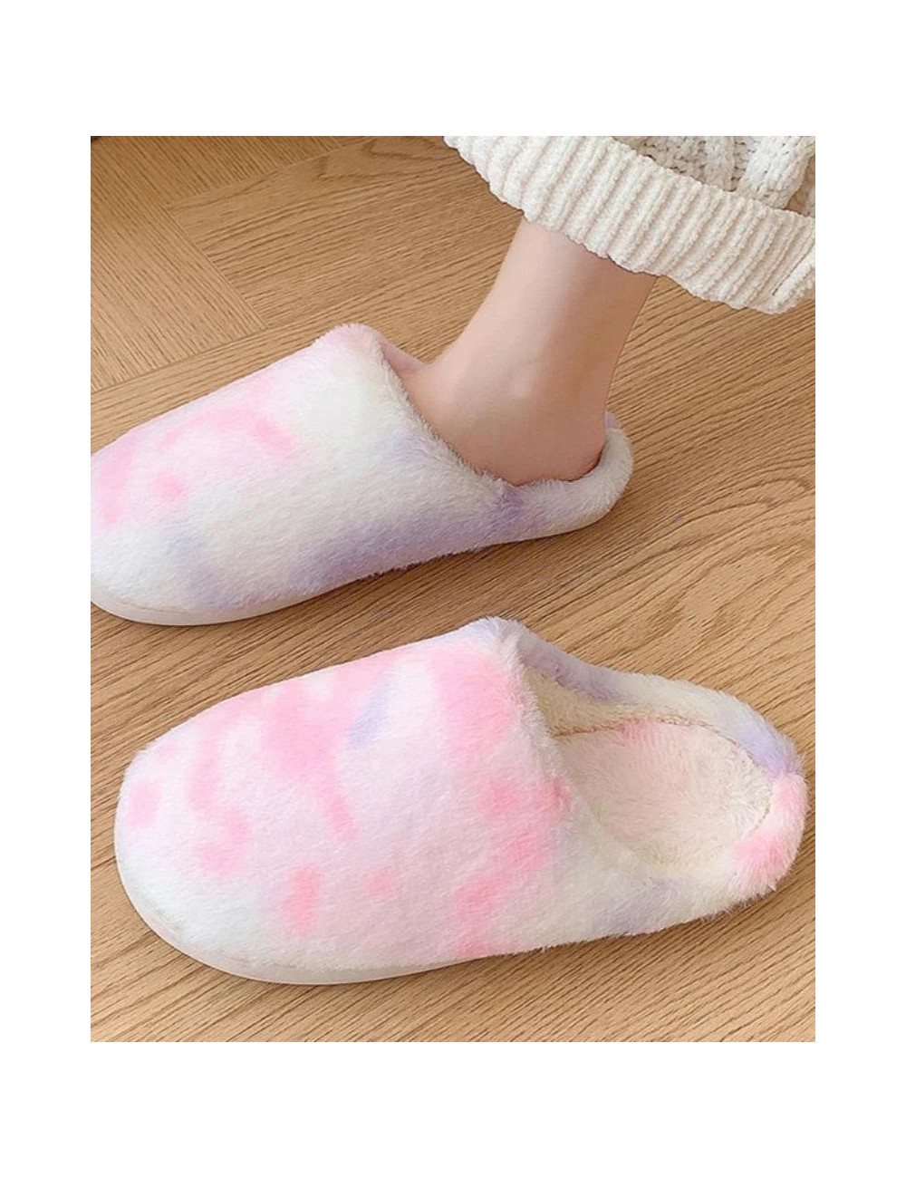 Puchate kapcie Tie Dye