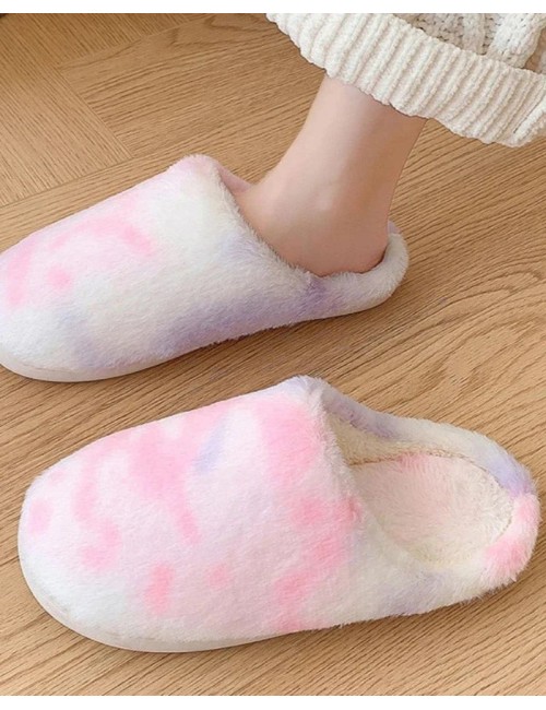 Puchate kapcie Tie Dye