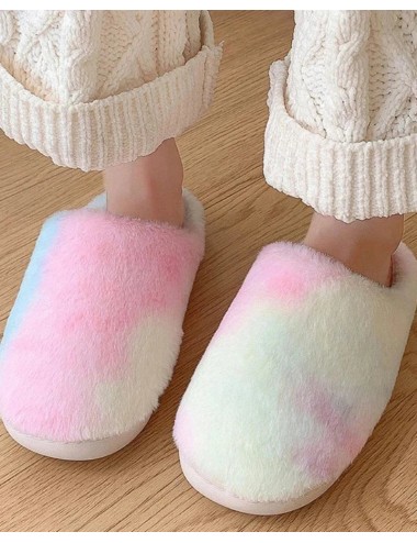 Puchate kapcie Tie Dye
