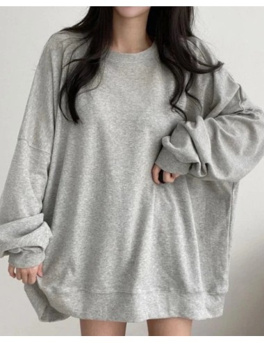 Luźna jednolita bluza oversize
