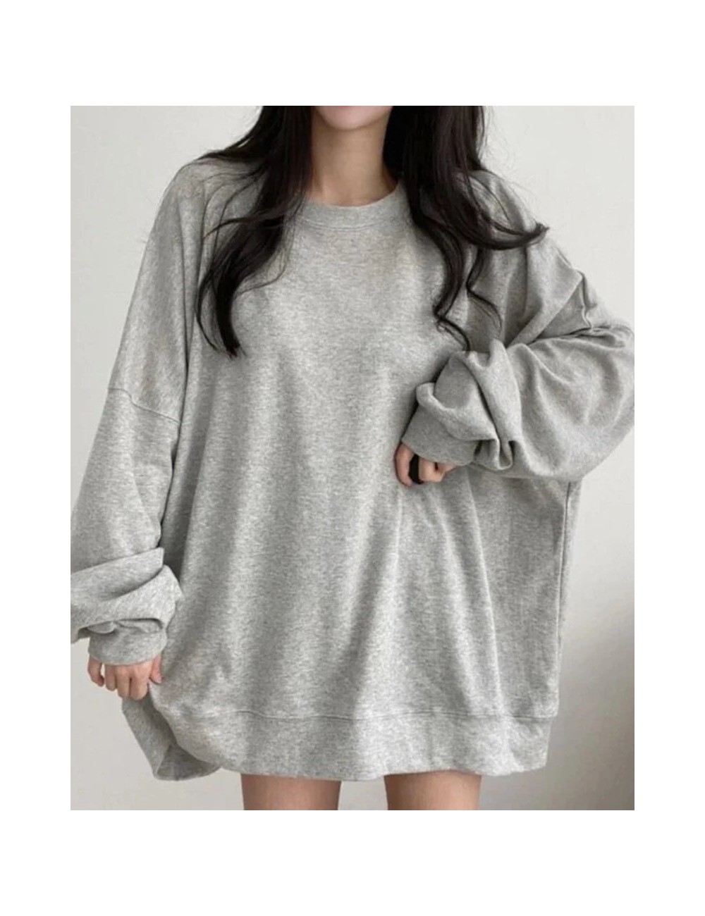 Luźna jednolita bluza oversize