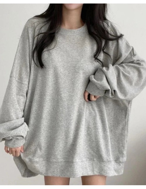 Luźna jednolita bluza oversize