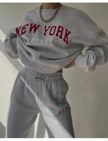 Luźna bluza oversize z napisem New York