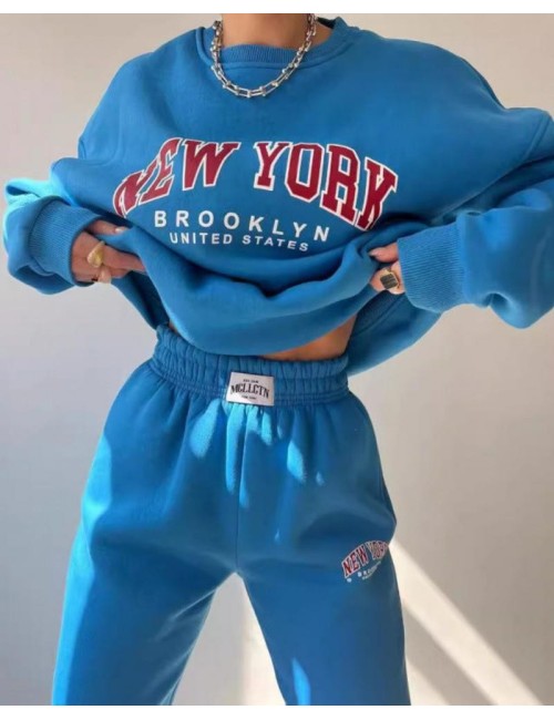 Luźna bluza oversize z napisem New York