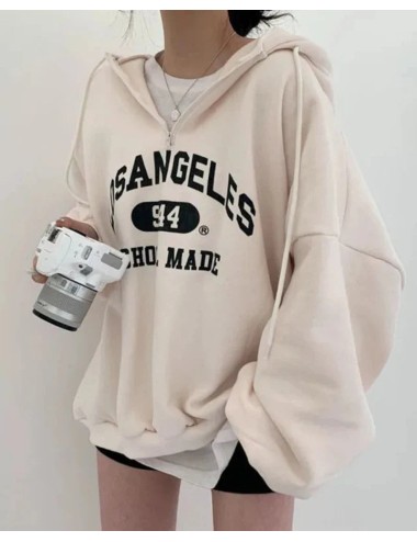 Luźna bluza oversize z napisem Los Angeles