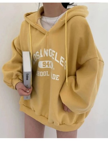 Luźna bluza oversize z napisem Los Angeles