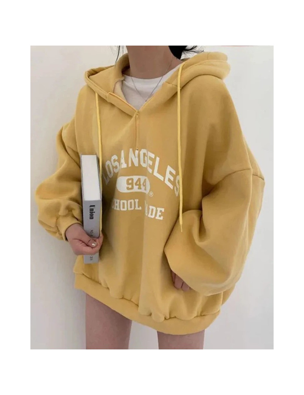 Luźna bluza oversize z napisem Los Angeles