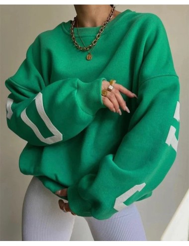 Luźna bluza oversize crewneck