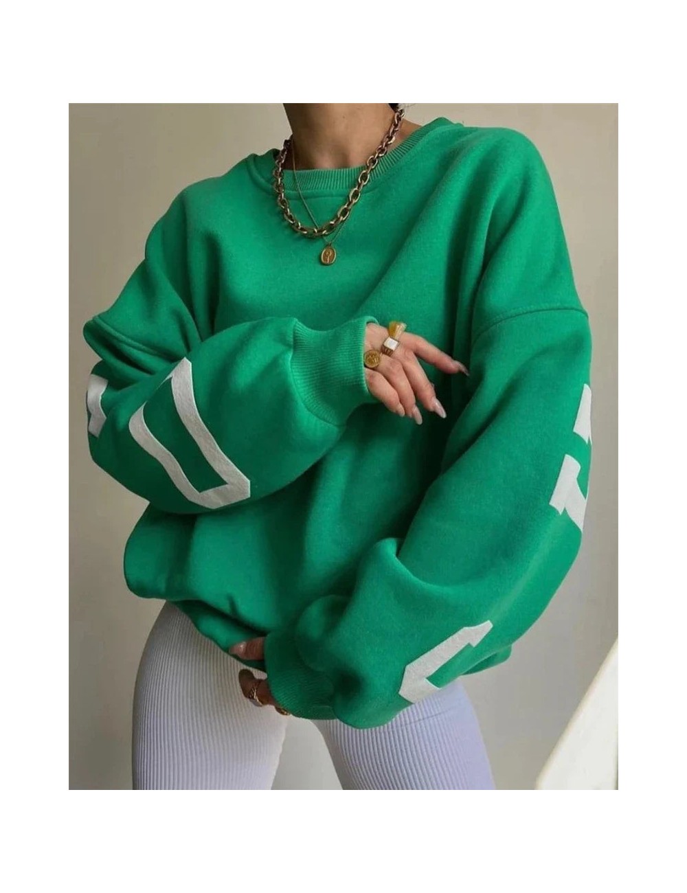 Luźna bluza oversize crewneck