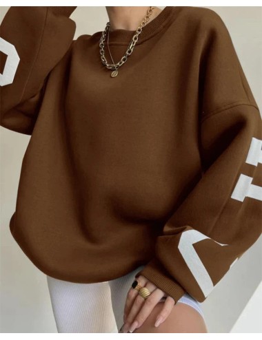 Luźna bluza oversize crewneck