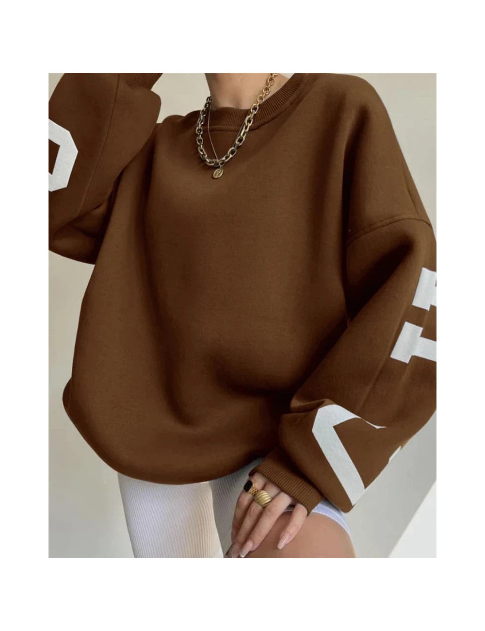 Luźna bluza oversize crewneck