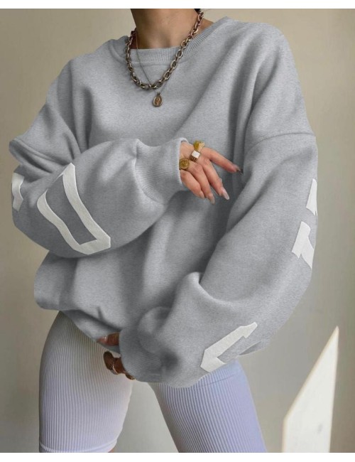 Luźna bluza oversize crewneck