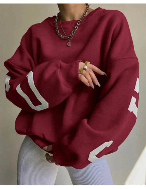 Luźna bluza oversize crewneck