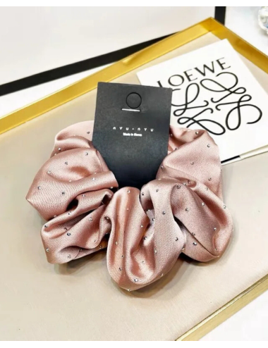 Frotka do włosów scrunchie z połyskującymi drobinkami