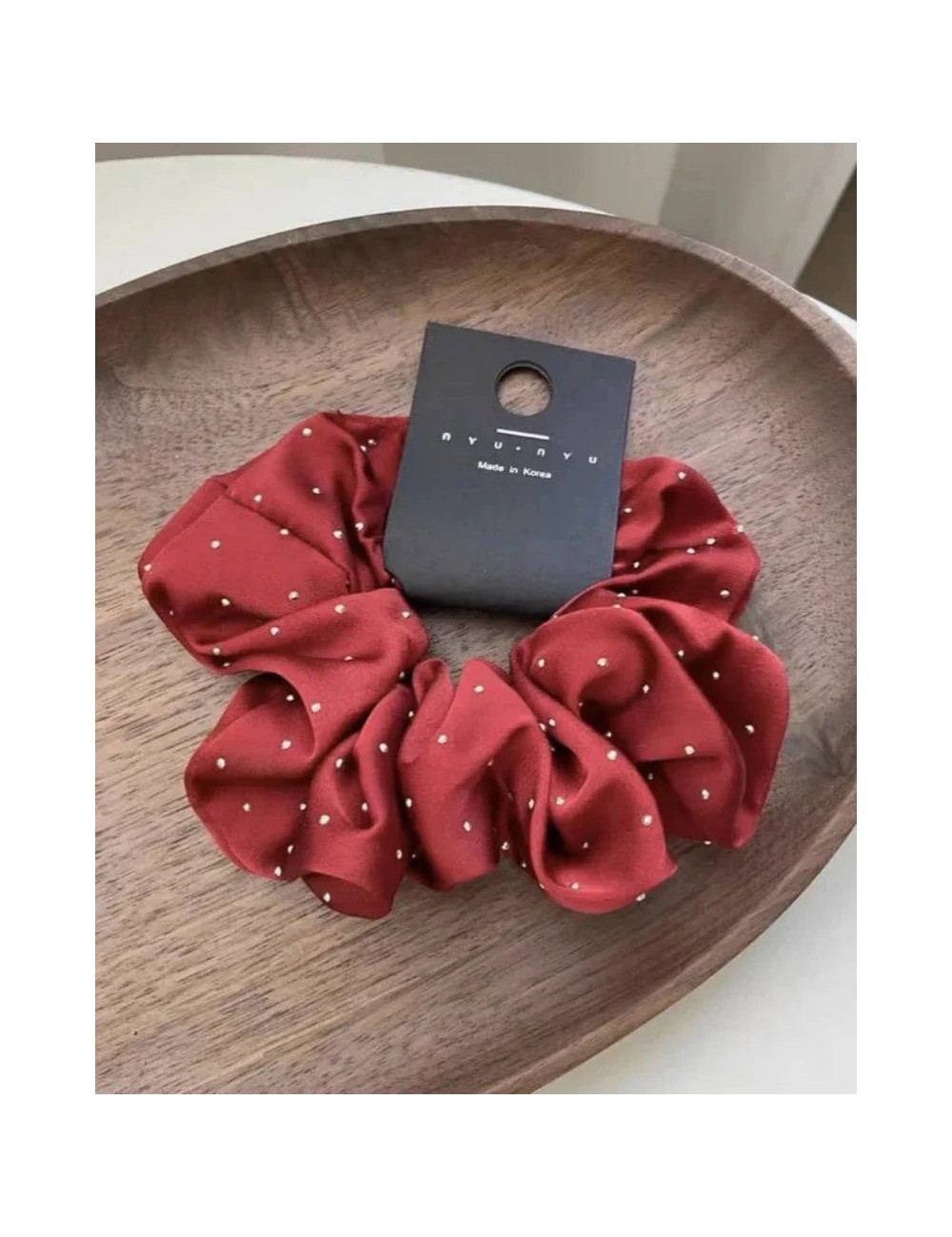 Frotka do włosów scrunchie z połyskującymi drobinkami