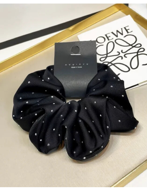 Frotka do włosów scrunchie z połyskującymi drobinkami
