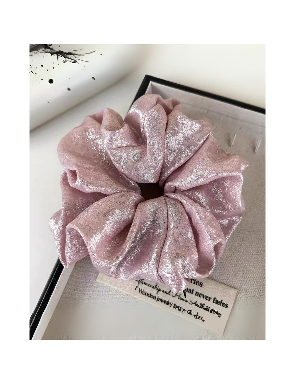 Frotka do włosów scrunchie połyskująca