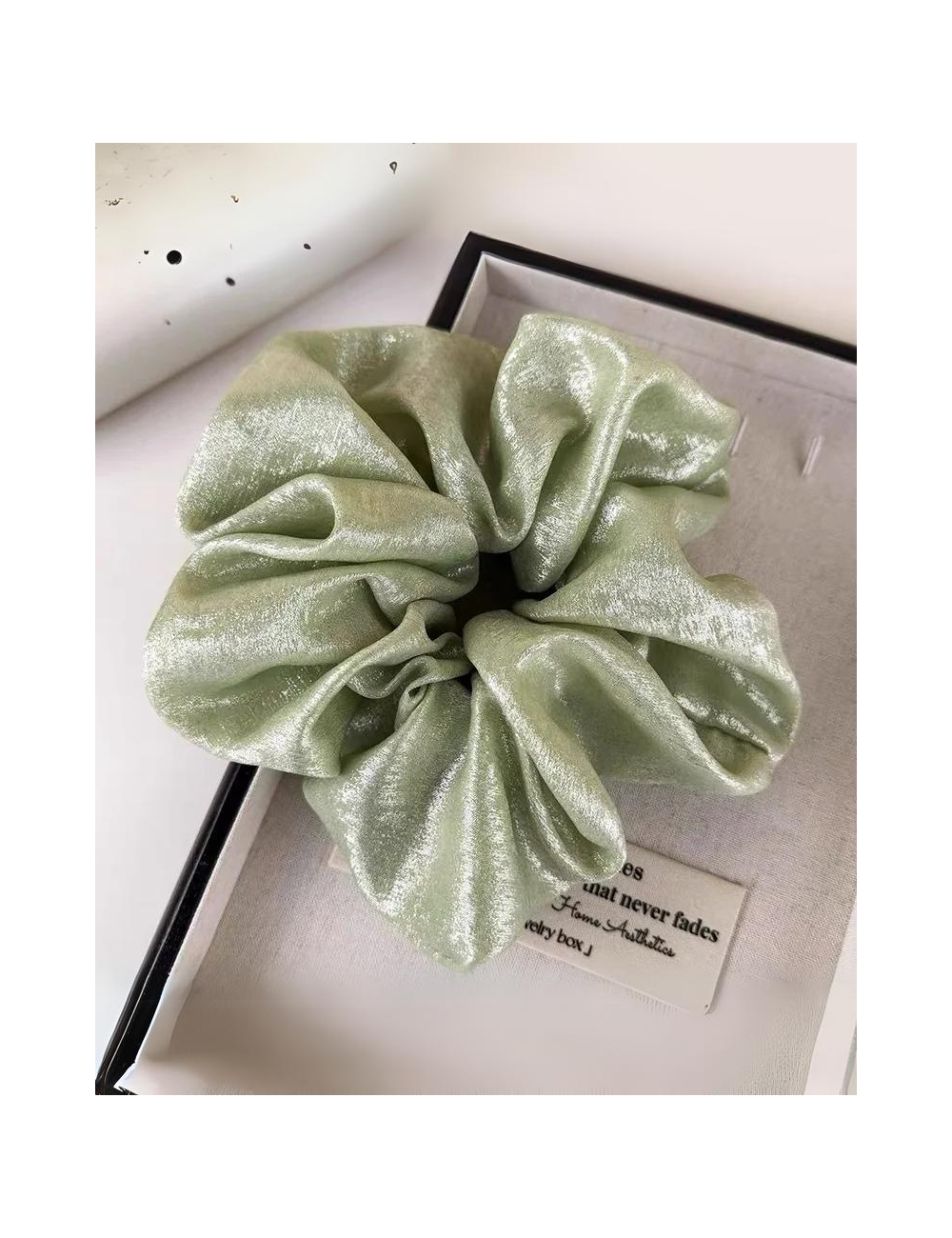 Frotka do włosów scrunchie połyskująca