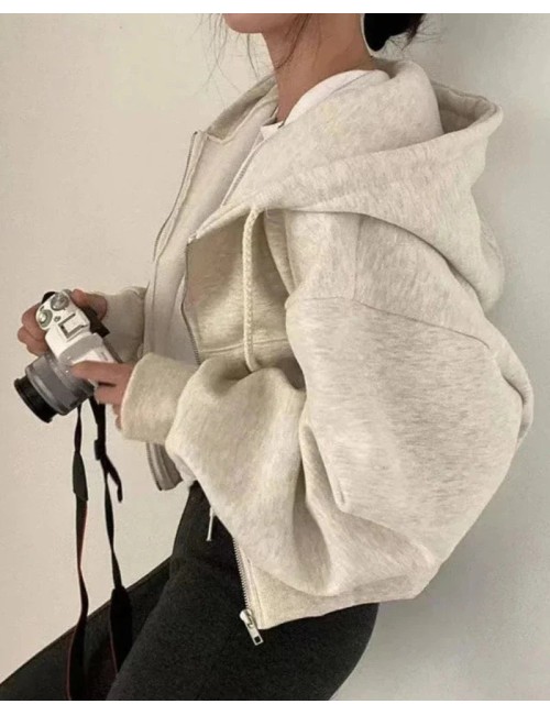 Bluza rozpinana oversize z kapturem