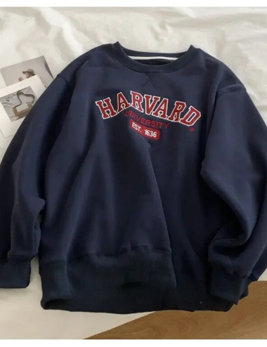 Bluza oversize crewneck Harvard University