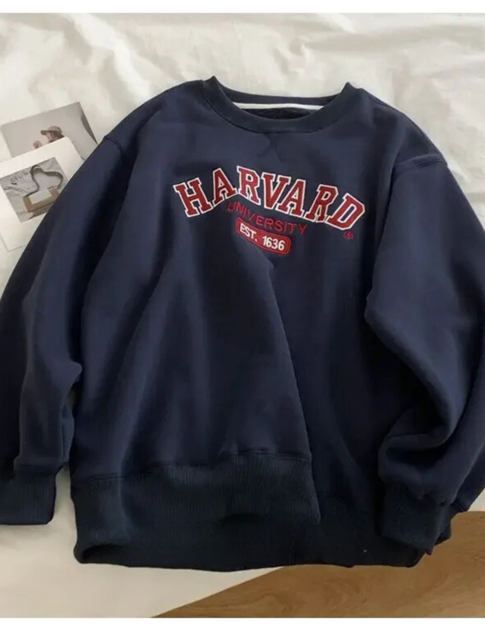 Bluza oversize crewneck Harvard University