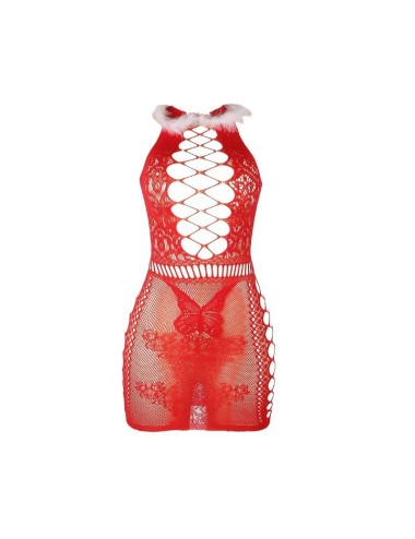 Świąteczne bodystocking z wycięciami