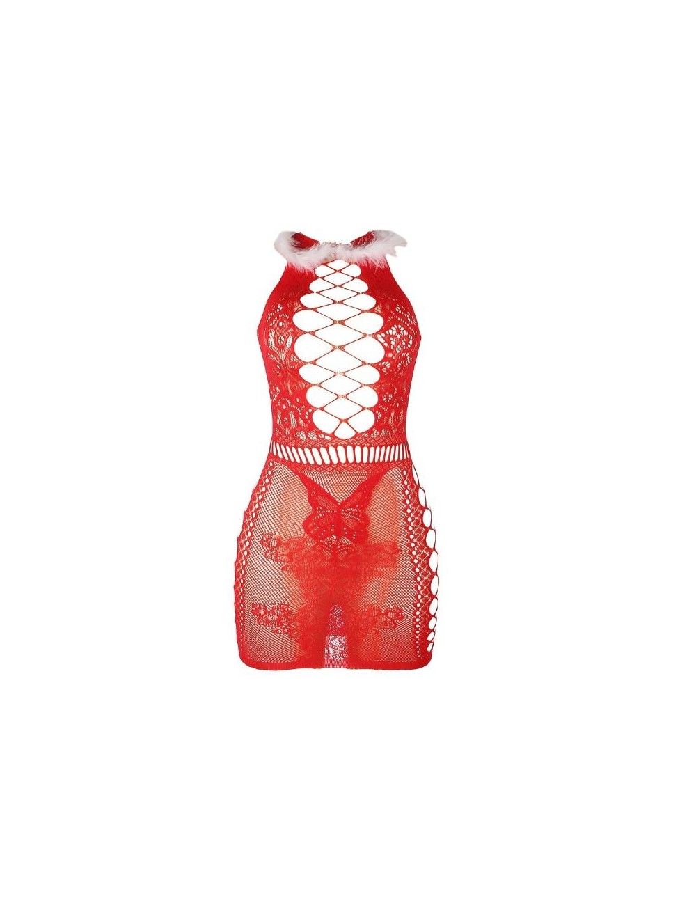 Świąteczne bodystocking z wycięciami
