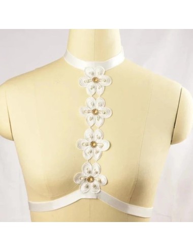 Ozdobny harness z kwiatami
