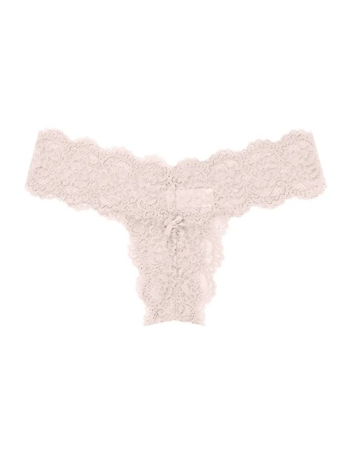 Koronkowe stringi z kokardką