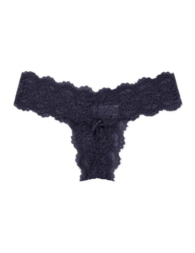 Koronkowe stringi z kokardką